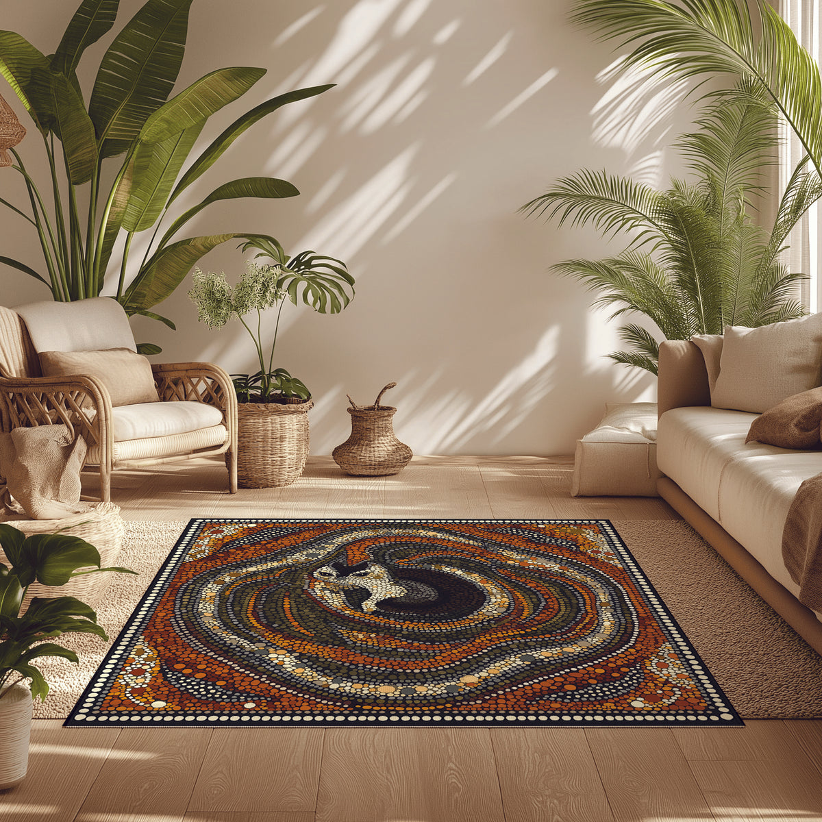 Mystic Glider Rug - Fauna-Inspired Elegance for Modern Homes