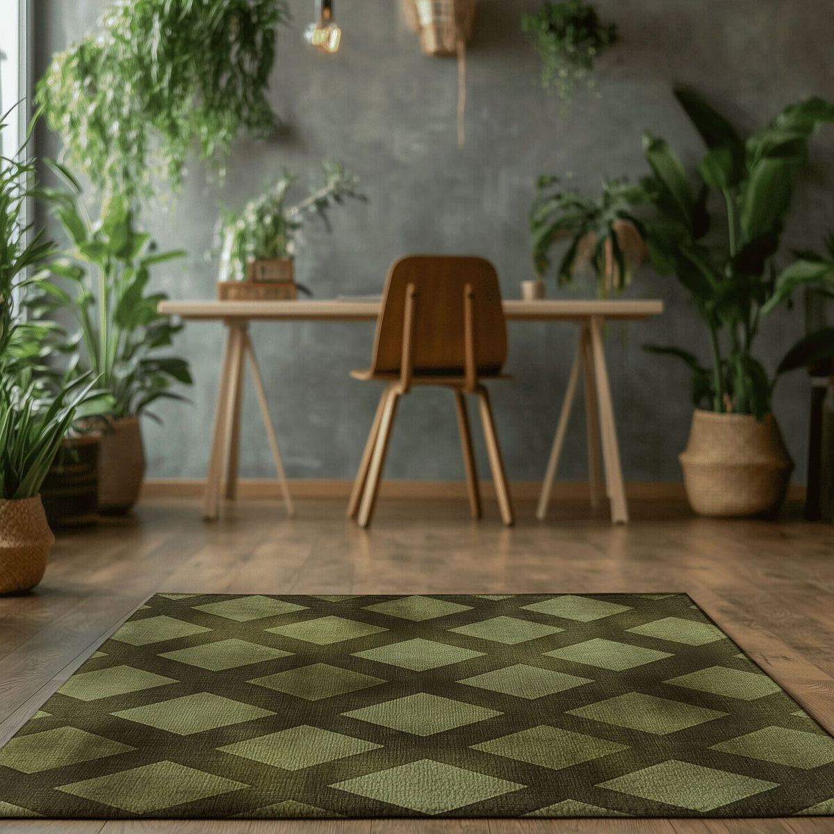 Nature’s Woven Lattice Rug | Nature - Inspired Rug by districtoasis