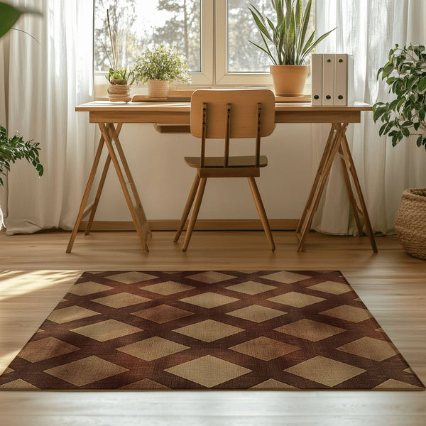 Nature’s Woven Lattice Rug | Nature - Inspired Rug by districtoasis