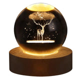 GlowSphere™ Crystal Ball Lamp - districtoasis - Deer Forest