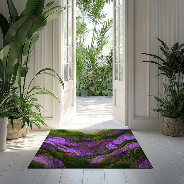 Rice Terraces Rug | Nature - Inspired Rug by districtoasis