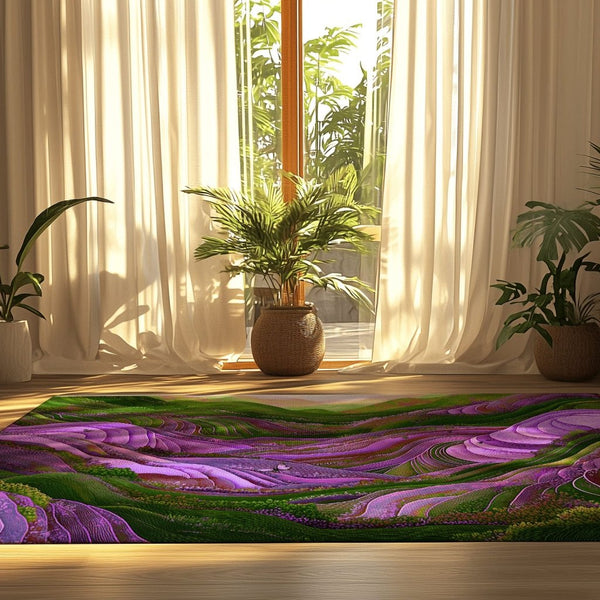 Rice Terraces Rug | Nature - Inspired Rug by districtoasis