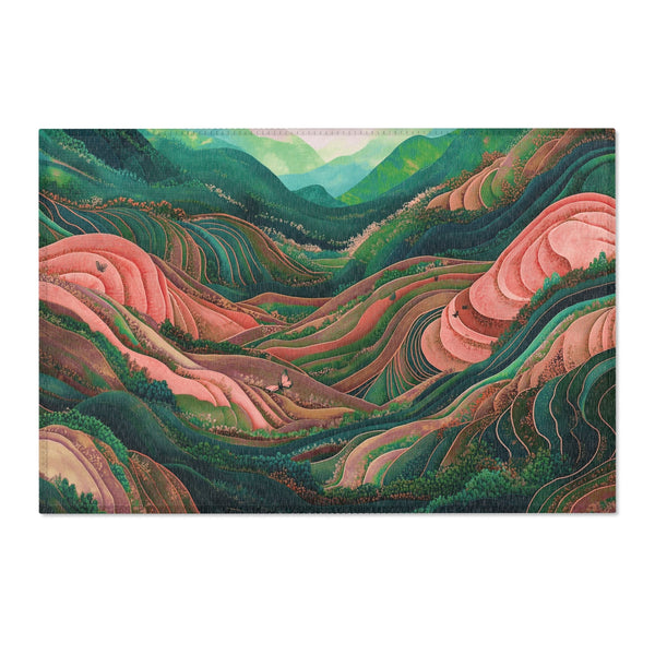 Rice Terraces Rug | Nature - Inspired Rug by districtoasis