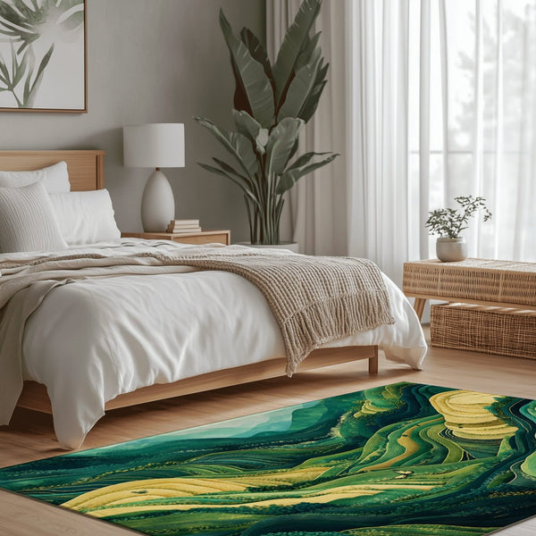 Sapa Rice Terraces Rug | Nature - Inspired Rug by districtoasis