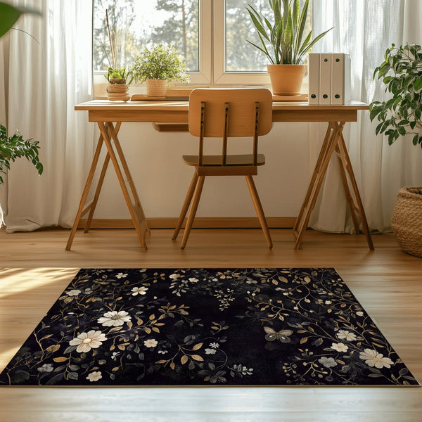 Shadowed Meadow Rug - Mystical Nature - Inspired Elegance | Nature - Inspired Rug by districtoasis