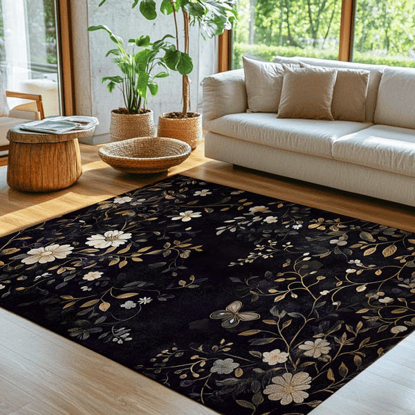 Shadowed Meadow Rug - Mystical Nature - Inspired Elegance | Nature - Inspired Rug by districtoasis