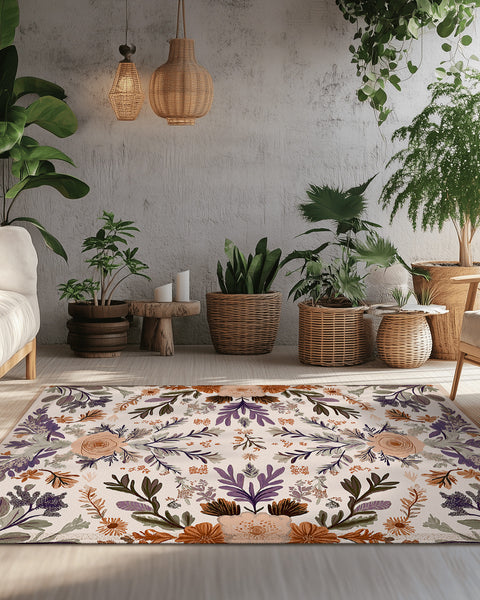 Verdant Harmony Rug - Nature-Inspired Summer Elegance