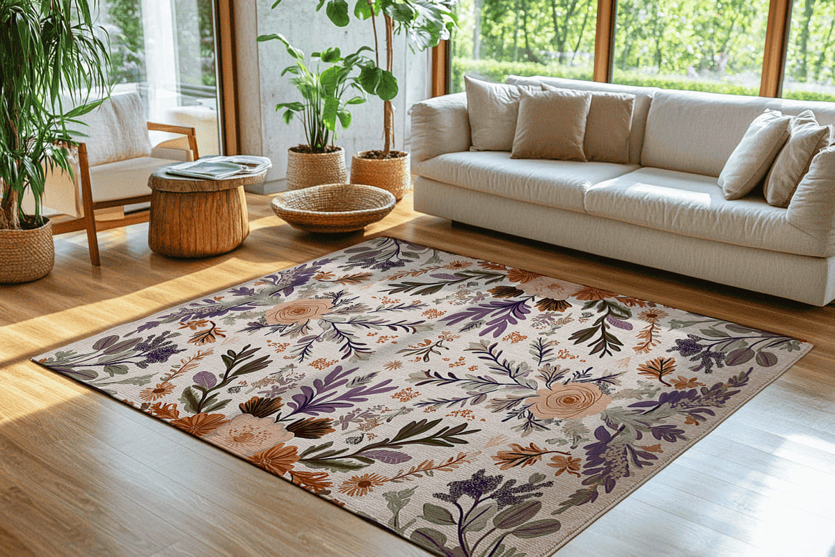 Verdant Harmony Rug - Nature-Inspired Summer Elegance