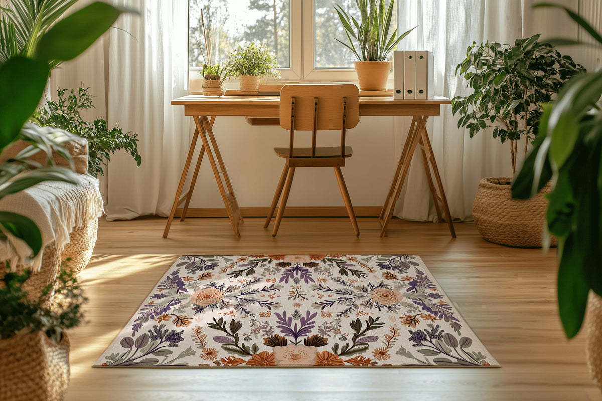 Verdant Harmony Rug - Nature-Inspired Summer Elegance