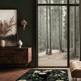 Wild Botanical Elegance Rug | Nature - Inspired Rug by districtoasis