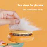 EasyClean™ Pumpkin Pro: Self-Cleaning Slicker Pet Brush - districtoasis -